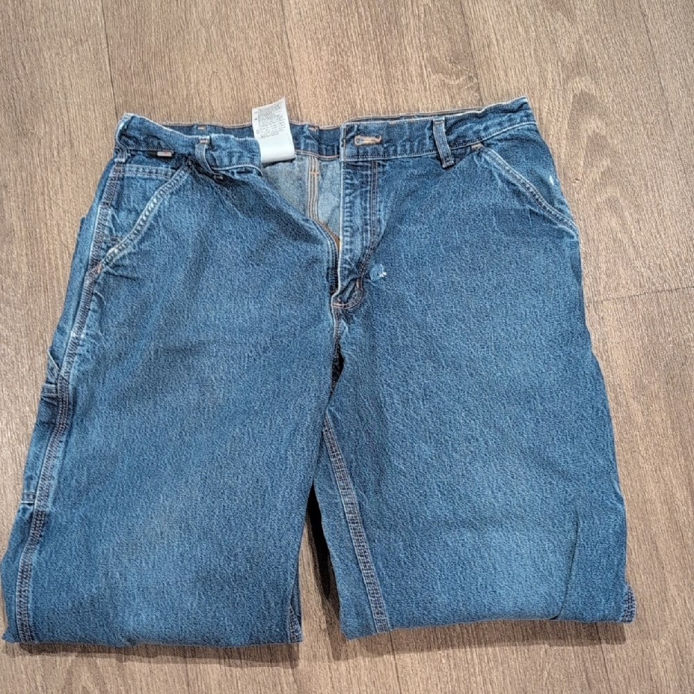 Carhartt Classic Blue Denim Jeans 36x32 Flame Resistant